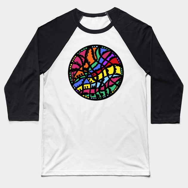 Syymbols Circle Baseball T-Shirt by Syymbols